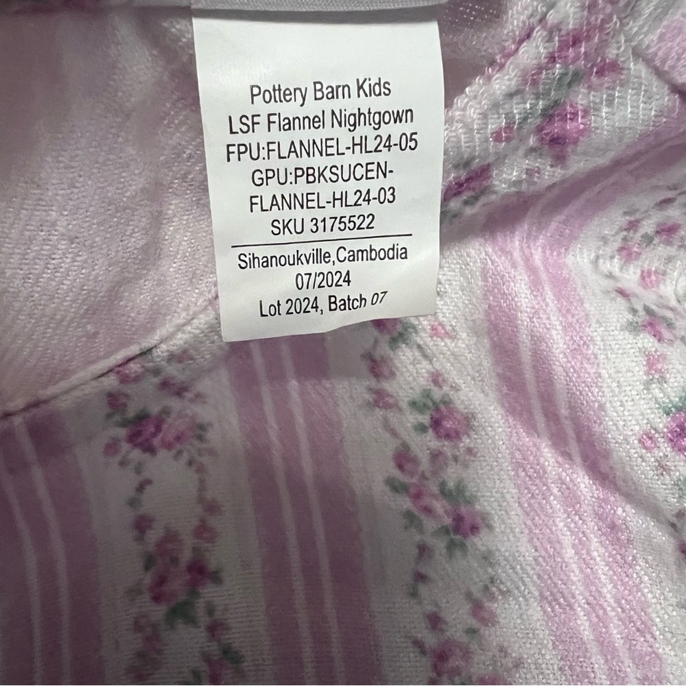LoveShackFancy x Pottery Barn Flannel Night Gown Size 4 - Picture 8 of 9